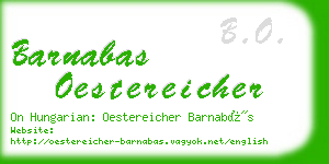 barnabas oestereicher business card